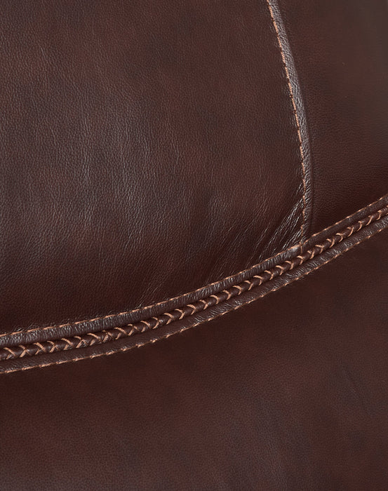 Fauteuil à inclinaison électrique Franco de 42,5 po en cuir véritable avec position zéro gravité et port USB - brun