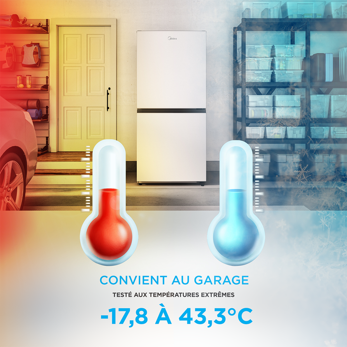 Appareil vertical 3 en 1 Midea de 20 pi3 convertible en réfrigérateur ou congélateur - blanc - MRU21C7BWW 