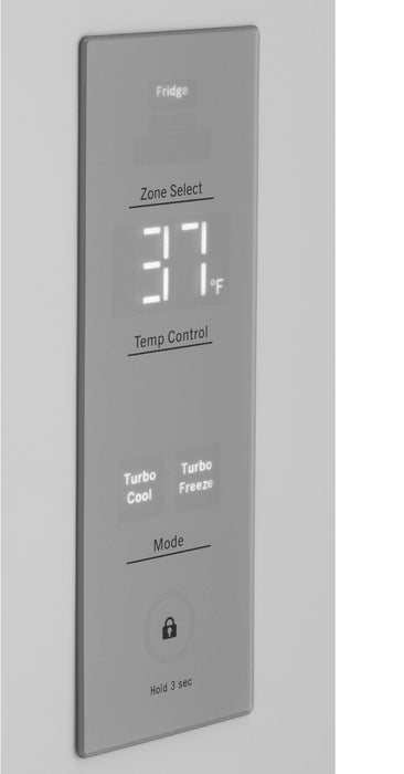 Réfrigérateur GE de 17,7 pi3 et de 31 po de profondeur comptoir à congélateur inférieur - acier inoxydable - GBE17HYRFS 
