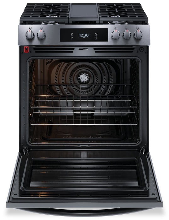 Cuisinière à gaz Frigidaire Gallery de 6 pi³ avec convection totale et friture à air - acier inoxydable noir Smudge-ProofMD - GCFG3060BD