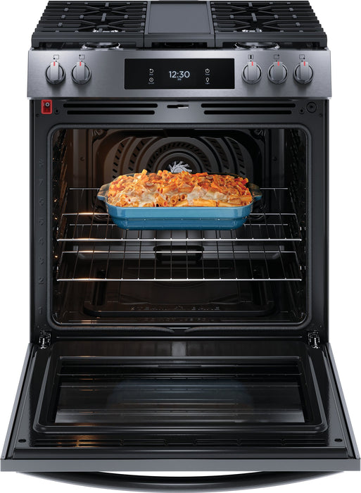 Cuisinière à gaz Frigidaire Gallery de 6 pi³ avec convection totale et friture à air - acier inoxydable noir Smudge-ProofMD - GCFG3060BD