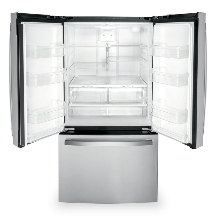 Réfrigérateur GE de 21,9 pi3 et de 36 po de profondeur comptoir à portes françaises - acier inoxydable - GWE22JYMFS
