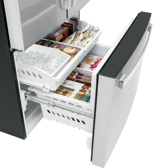 Réfrigérateur GE de 21,9 pi3 et de 36 po de profondeur comptoir à portes françaises - acier inoxydable - GWE22JYMFS