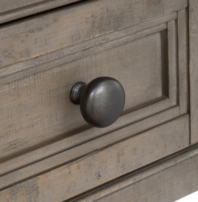 Table à café traditionnelle Hanson de 50 po en pin - gris tourterelle