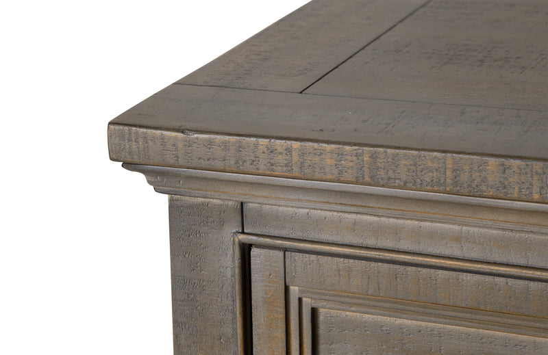 Table à café traditionnelle Hanson de 50 po en pin avec dessus relevable - gris tourterelle