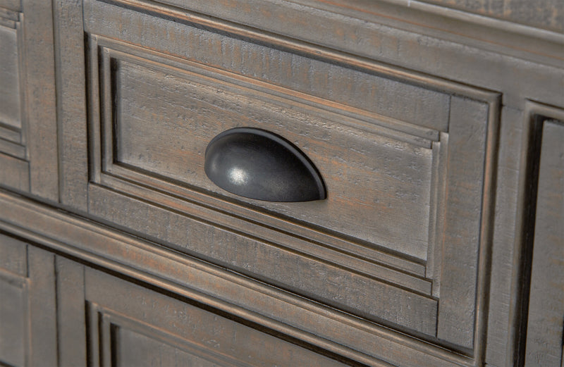 Table à café traditionnelle Hanson de 50 po en pin avec dessus relevable - gris tourterelle