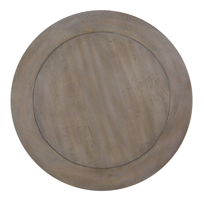 Table de bout ronde traditionnelle Hanson de 18 po en pin - gris tourterelle
