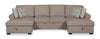 Sofa-lit sectionnel Haven de Scott Living 3 pièces en tissu de chenille avec 2 fauteuils longs de rangement - taupe