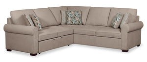 Sofa-lit sectionnel de gauche Haven de Scott Living 2 pièces en tissu de chenille - taupe