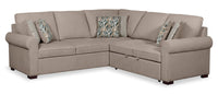  Sofa-lit sectionnel de droite Haven de Scott Living 2 pièces en tissu de chenille - taupe
