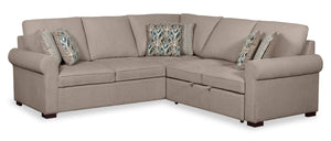 Sofa-lit sectionnel de droite Haven de Scott Living 2 pièces en tissu de chenille - taupe
