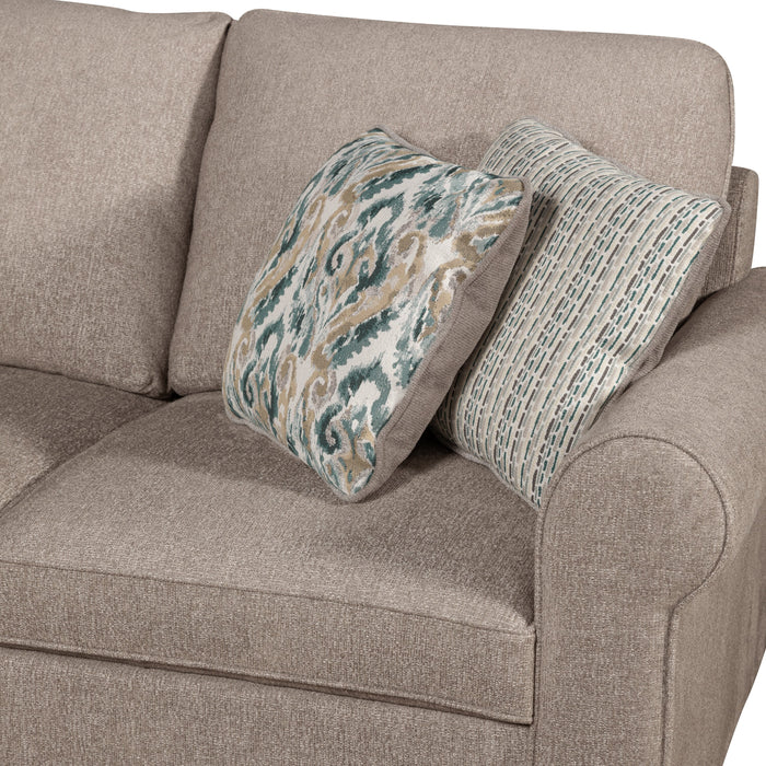 Sofa-lit sectionnel de droite Haven de Scott Living 2 pièces en tissu de chenille - taupe