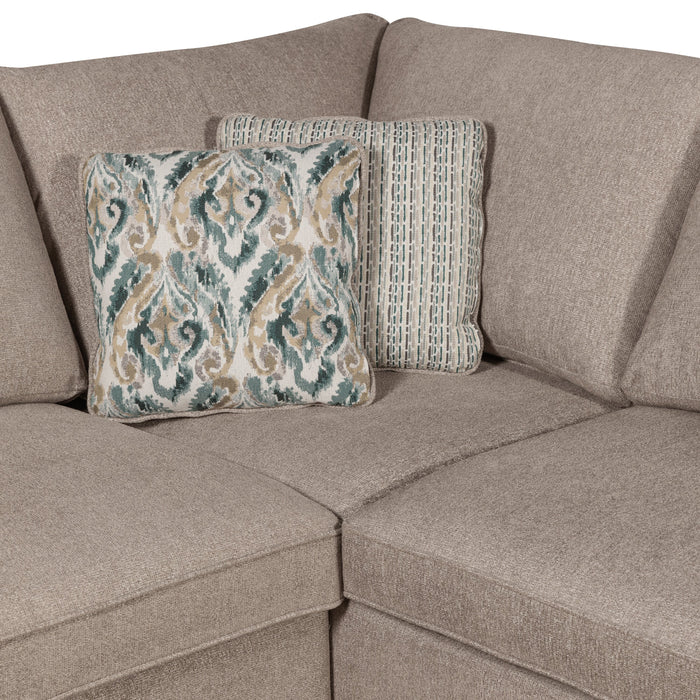 Sofa-lit sectionnel de gauche Haven de Scott Living 3 pièces en tissu de chenille avec fauteuil long de rangement - taupe