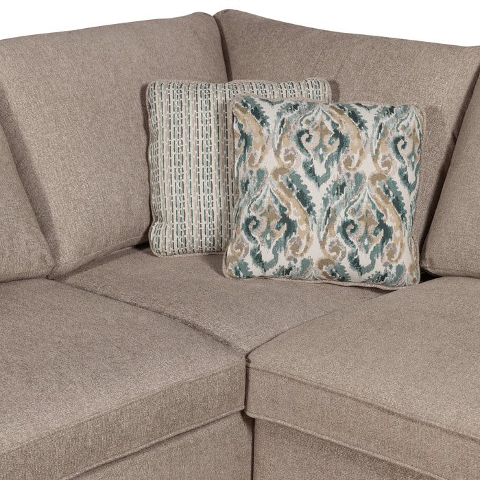 Sofa-lit sectionnel de droite Haven de Scott Living 3 pièces en tissu de chenille avec fauteuil long de rangement - taupe