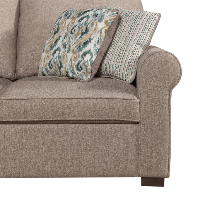 Sofa sectionnel de gauche Haven de Scott Living 2 pièces en tissu de chenille - taupe