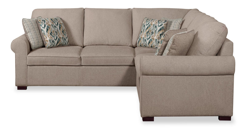Sofa sectionnel de gauche Haven de Scott Living 2 pièces en tissu de chenille - taupe
