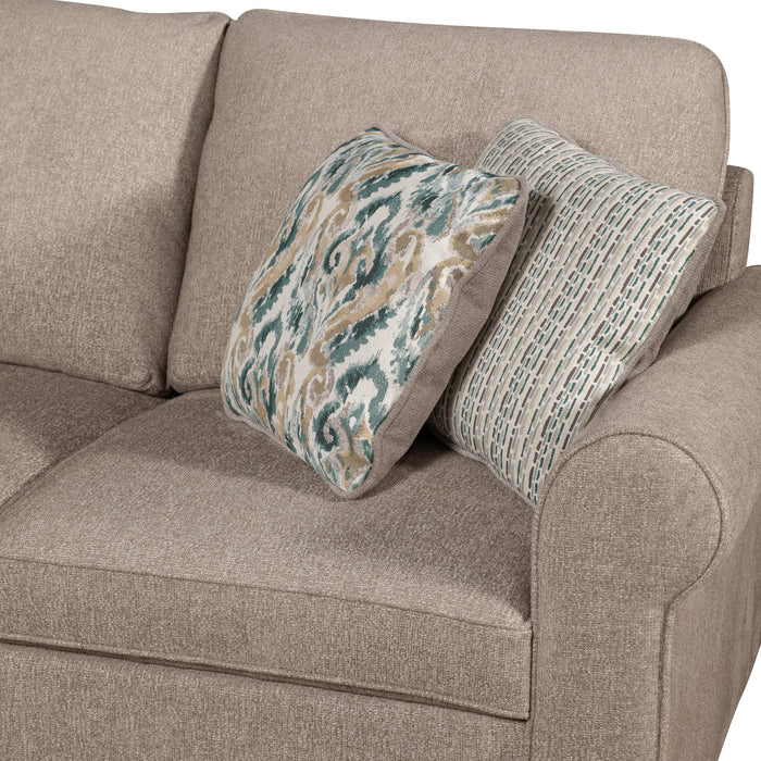 Sofa sectionnel de droite Haven de Scott Living 2 pièces en tissu de chenille - taupe