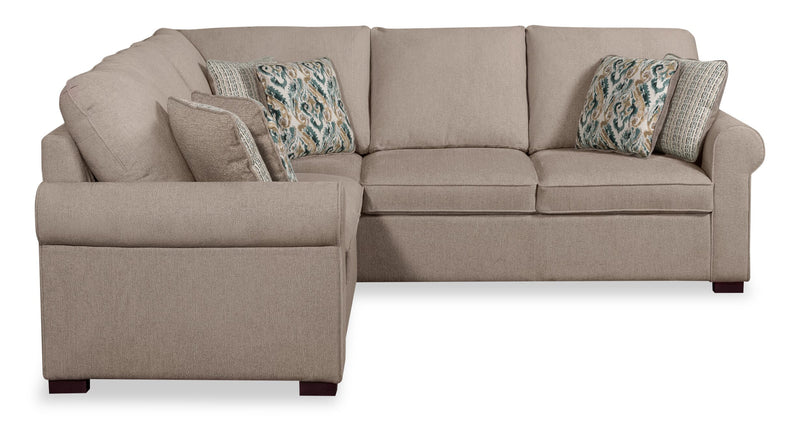 Sofa sectionnel de droite Haven de Scott Living 2 pièces en tissu de chenille - taupe