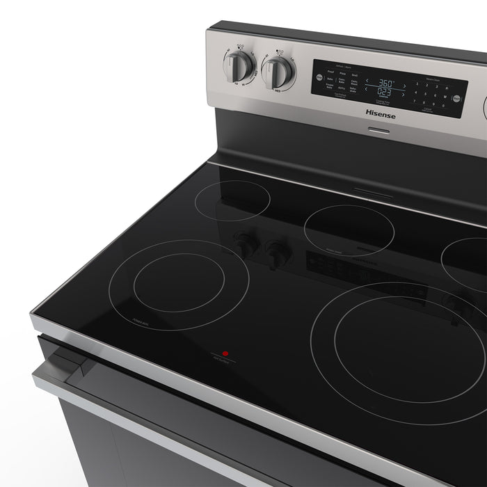 Cuisinière électrique Hisense de 5,8 pi3 et de 30 po à 5 éléments avec convection véritable - acier inoxydable - HBE3502CAS