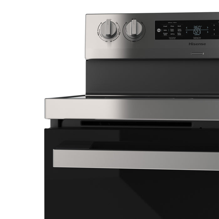 Cuisinière électrique Hisense de 5,8 pi3 et de 30 po à 5 éléments avec convection véritable - acier inoxydable - HBE3502CAS