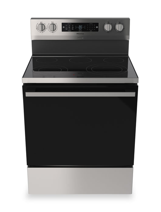 Cuisinière électrique Hisense de 5,8 pi3 et de 30 po à 5 éléments avec convection véritable - acier inoxydable - HBE3502CAS