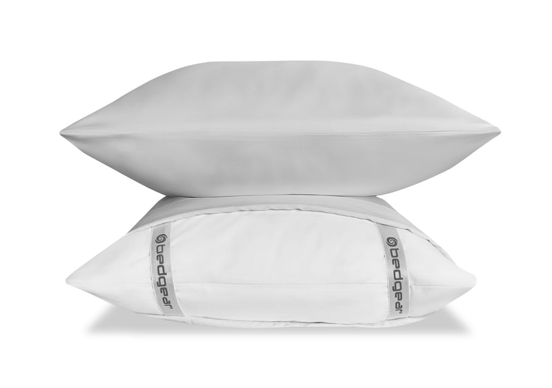 Ensemble de draps Hyper-CottonMC de BEDGEAR 4 pièces pour grand lit à tête divisée – gris clair