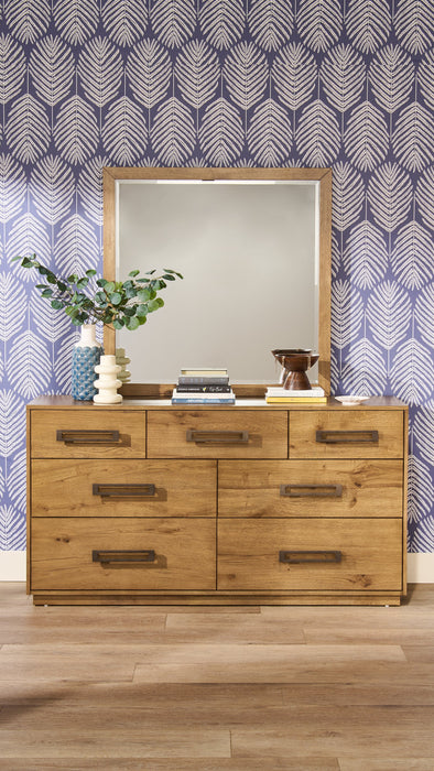 Miroir de commode de chambre à coucher Henri de Scott Living - brun