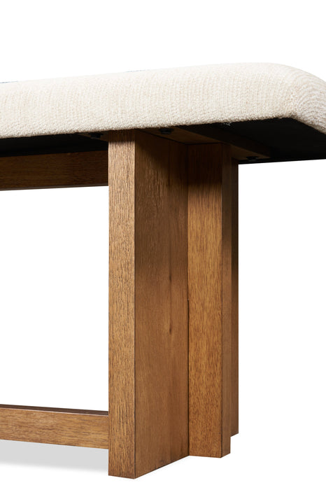 Banc de salle à manger Henri de Scott Living de 68 po (L) en bois avec tissu de polyester - brun