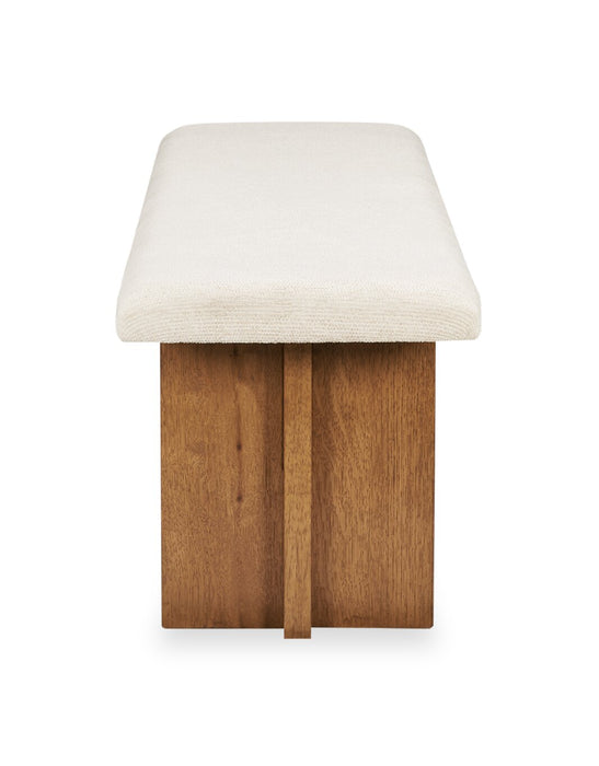 Banc de salle à manger Henri de Scott Living de 68 po (L) en bois avec tissu de polyester - brun