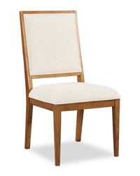  Chaise de salle à manger Henri de Scott Living en bois avec tissu de polyester - brune et crème