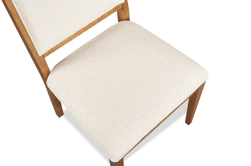 Chaise de salle à manger Henri de Scott Living en bois avec tissu de polyester - brune et crème