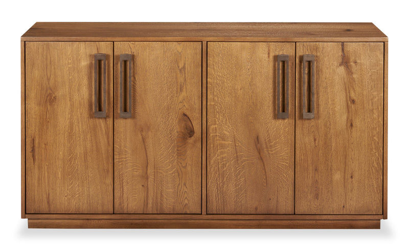 Desserte de salle à manger Henri de Scott Living de 60 po (L) en bois avec rangement - brune