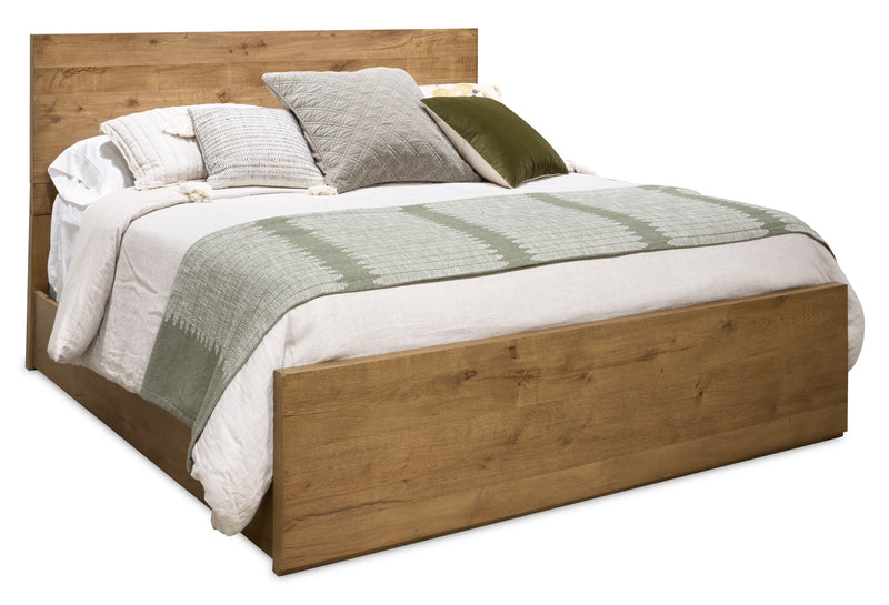 Ensemble de chambre à coucher Henri de Scott Living 5 pièces en bois avec lit, commode et miroir, brun - format très grand lit