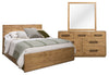 Ensemble de chambre à coucher Henri de Scott Living 5 pièces en bois avec lit, commode et miroir, brun - format grand lit