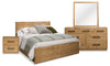 Ensemble de chambre à coucher Henri de Scott Living 6 pièces en bois avec lit, commode, miroir et table de nuit, brun - format grand lit