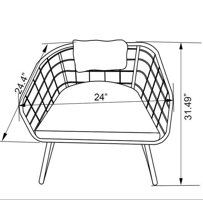 Ensemble de 4 chaises Ibiza de Kort & Co. pour la terrasse à l’extérieur - osier en résine tressé à la main, résistant aux rayons UV et aux intempéries - gris foncé, naturel et vert