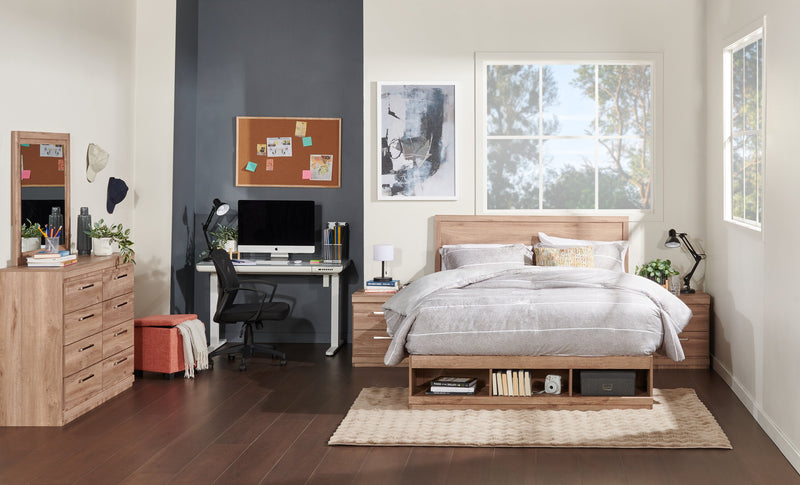 Œuvre d’art encadrée au fini lin « Abstract I » - 26 po x 38 po