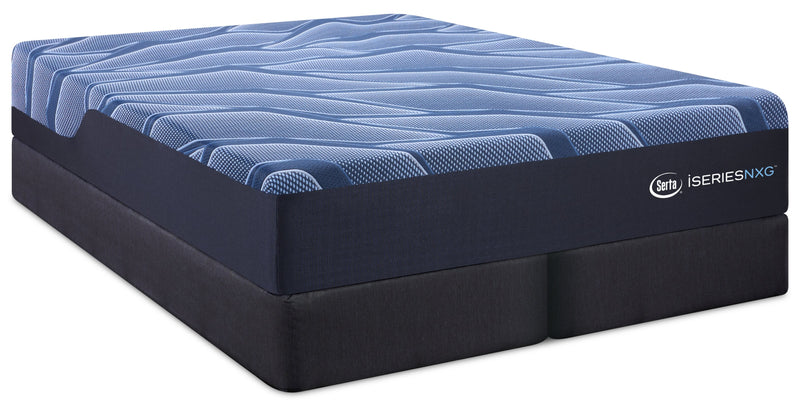 Ensemble matelas luxueux moyen à plateau régulier NXG1300 iSeries de Serta pour très grand lit