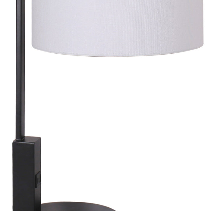 Ensemble 2 lampes Jax de Kort & Co. noir mat et doré avec recharge USB, 1 lampe à pied et 1 lampe de table