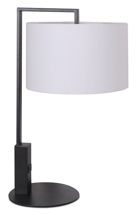 Ensemble 2 lampes Jax de Kort & Co. noir mat et doré avec recharge USB, 1 lampe à pied et 1 lampe de table