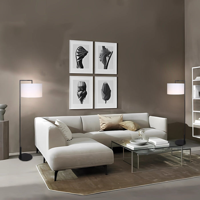 Ensemble 2 lampes Jax de Kort & Co. noir mat et doré avec recharge USB, 1 lampe à pied et 1 lampe de table