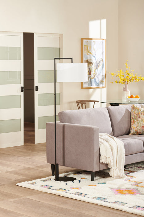 Ensemble 2 lampes Jax de Kort & Co. noir mat et doré avec recharge USB, 1 lampe à pied et 1 lampe de table