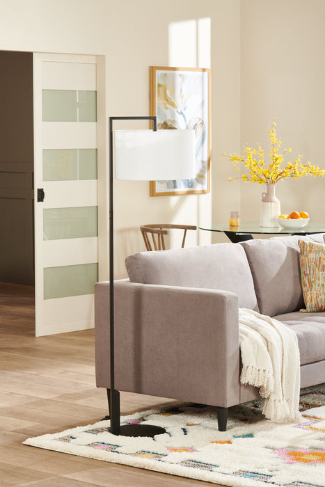 Ensemble 2 lampes Jax de Kort & Co. noir mat et doré avec recharge USB, 1 lampe à pied et 1 lampe de table