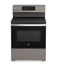Cuisinière électrique GE de 5 pi³ avec convection européenne véritable et friture à air - ardoise - …