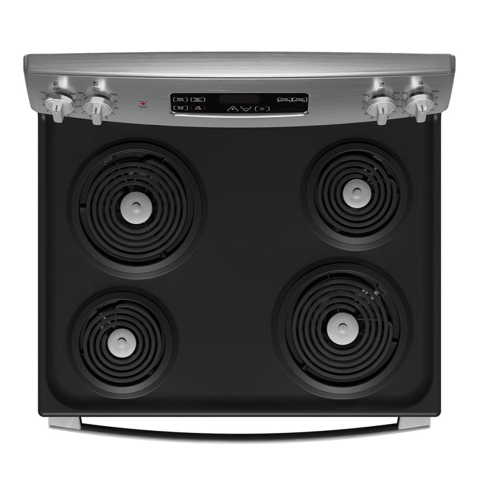 Cuisinière électrique GE de 5 pi³ avec nettoyage standard et 4 brûleurs - acier inoxydable - JCBS350SVSS