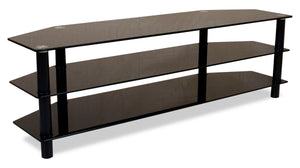 Meuble pour téléviseur Jett de 62 po avec rangement pour téléviseurs jusqu’à 70 po - noir