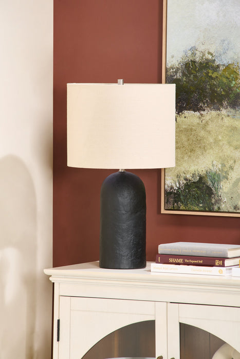 Lampe de table moderne Jones de 24 po en céramique - noir vieilli