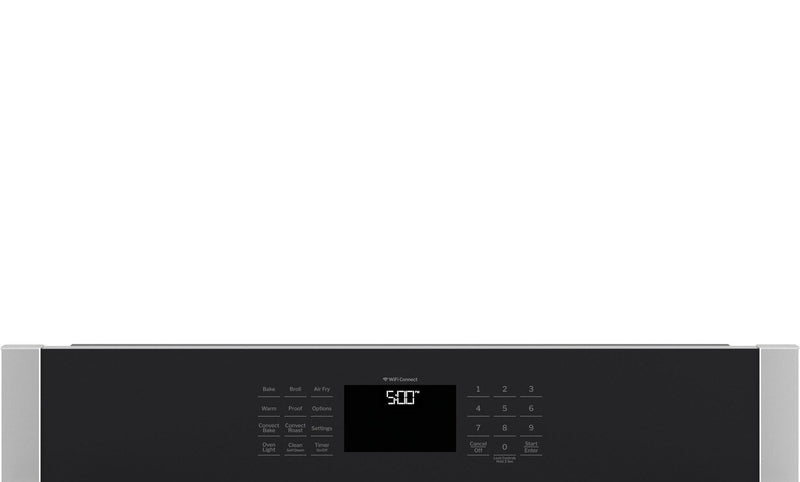 Four mural simple électrique GE de 5 pi3 et de 30 po avec friture à air sans préchauffage - acier inoxydable - JTS5000SVSS