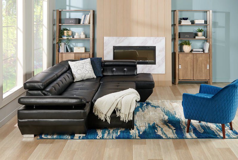 Bibliothèque Jude de 36 po à 3 tablettes avec armoire - noisette