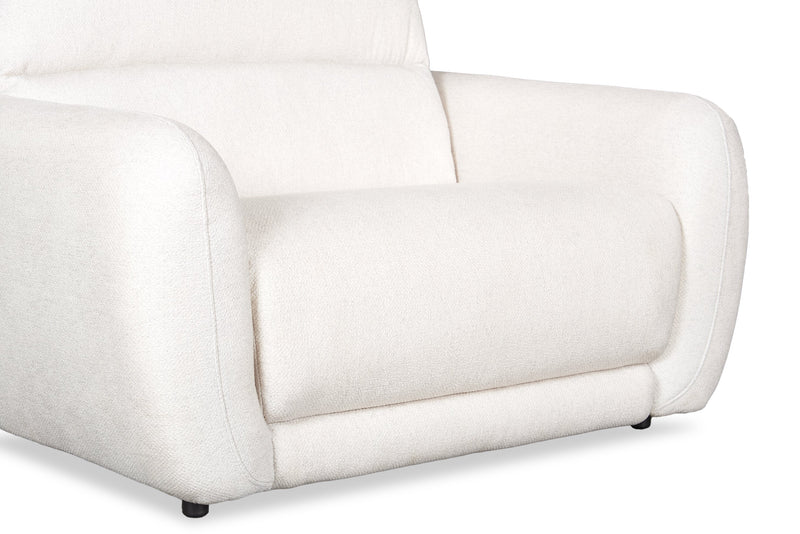 Fauteuil à inclinaison électrique Kailyn de Cindy Crawford Home de 54 po en tissu avec appuie-tête électrique - beige 